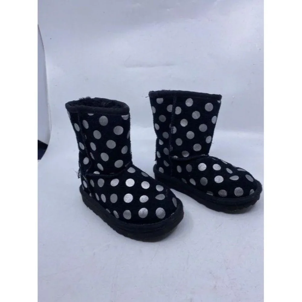 Ugg Australia Black White W Polka Dot Kid Bootsboo